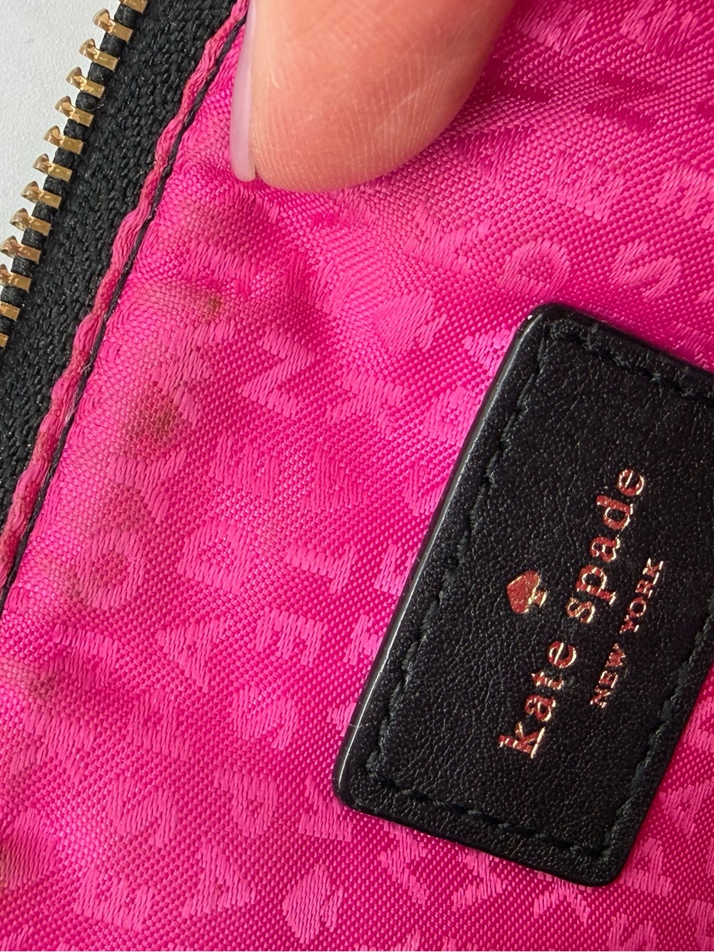 Kate Spade Black Quilted Leather Pouch Wristlet Y2K mini bag - Picture 6 of 16